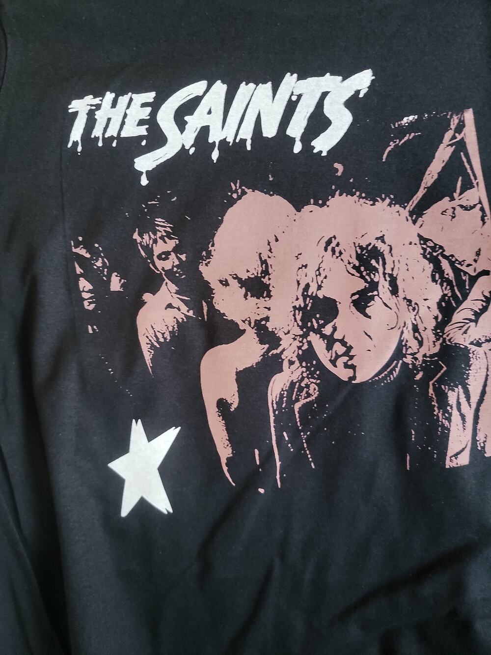 the Saints  band t shirt Ladies Large  Black